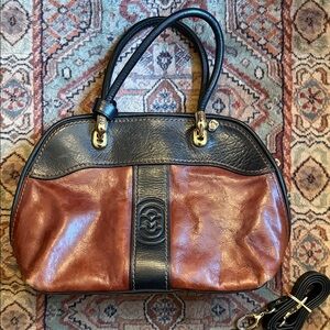 Marino Orlando Two-Tone Leather Handbag